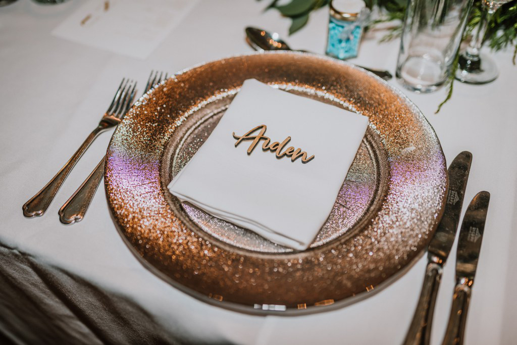 Rose Gold Starburst Charger Plate